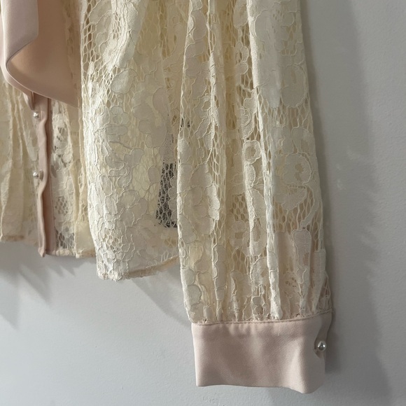 NWT Zara Pearl Button Blouse Bow - Picture 6 of 6